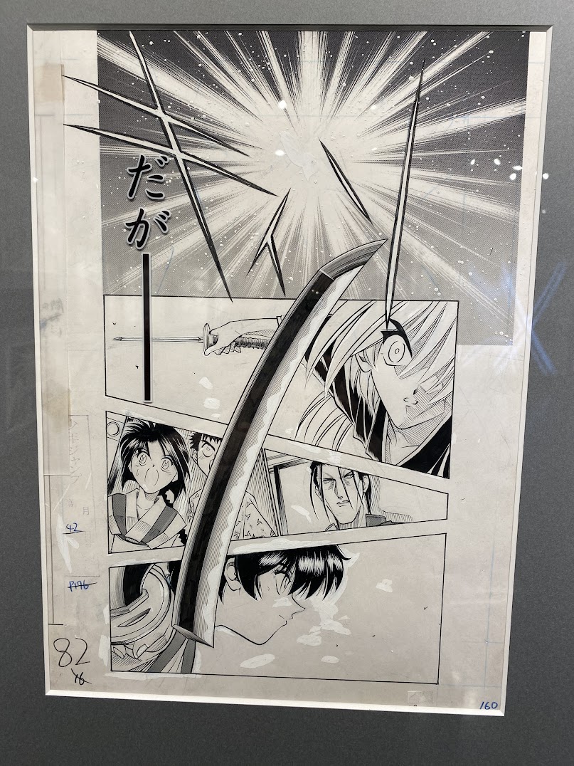 Original art of a Rurouni Kenshin manga page