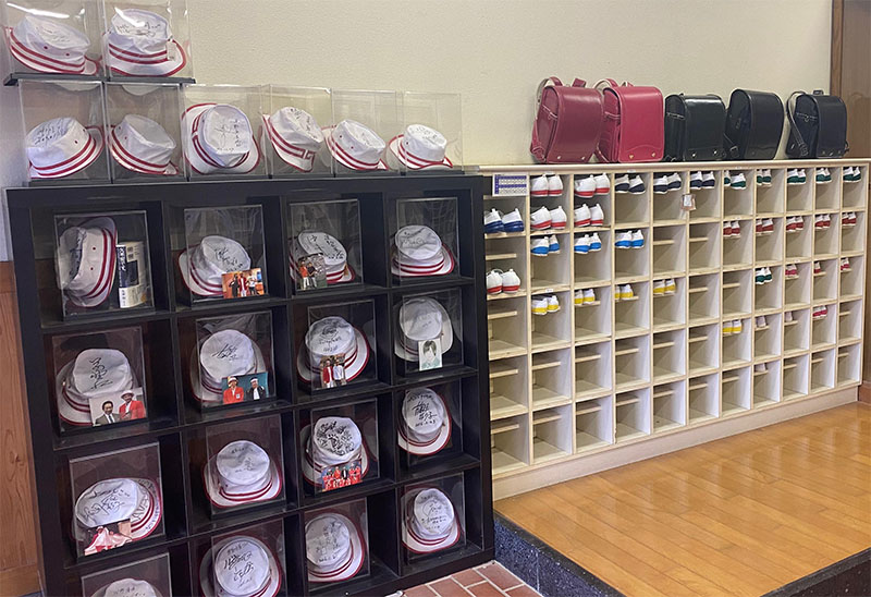 The entrance to Kimino High School where we changed our shoes