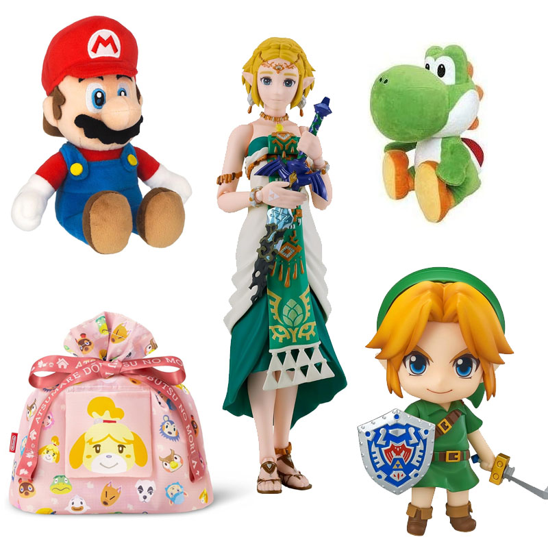 Different Nintendo themed products that are sold in Japan