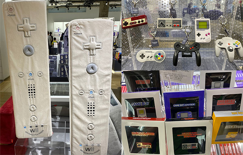 Products for sale at the Nintendo Museum store
