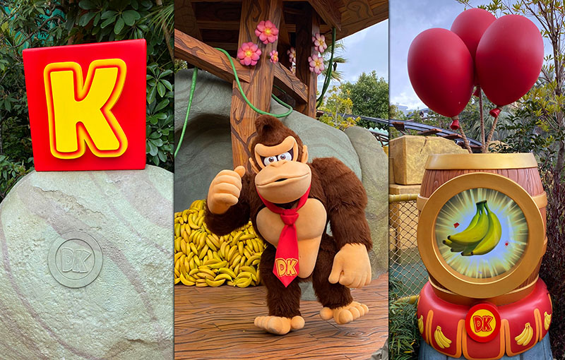 Different items present in Donkey Kong Country park