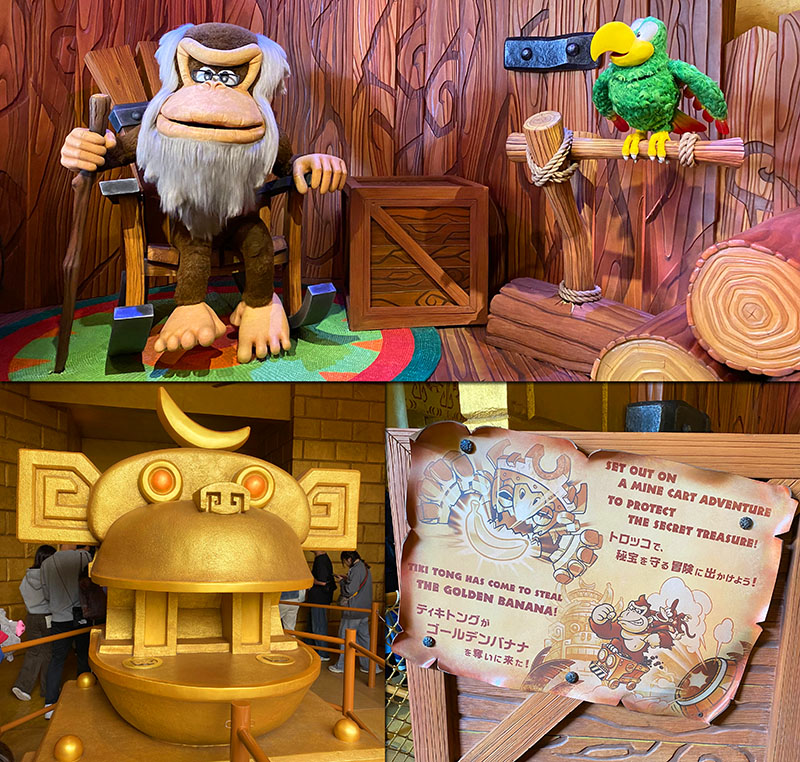 Decorations present in the queue for Mine Cart Madness