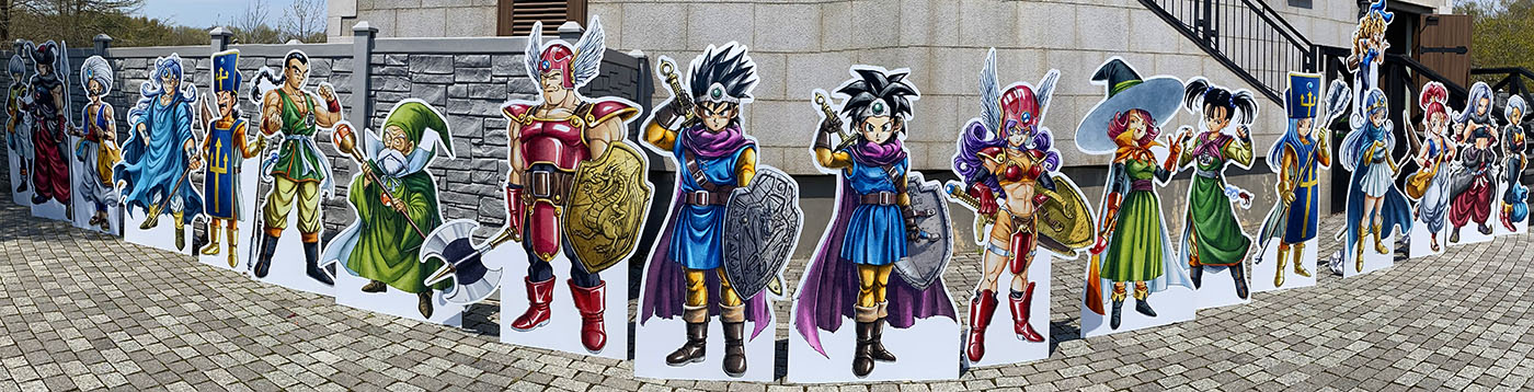 Todos os heróis dos jogos em Dragon Quest Island