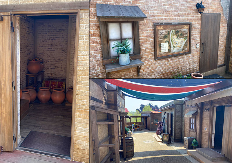 Photos of the village at Dragon Quest Island