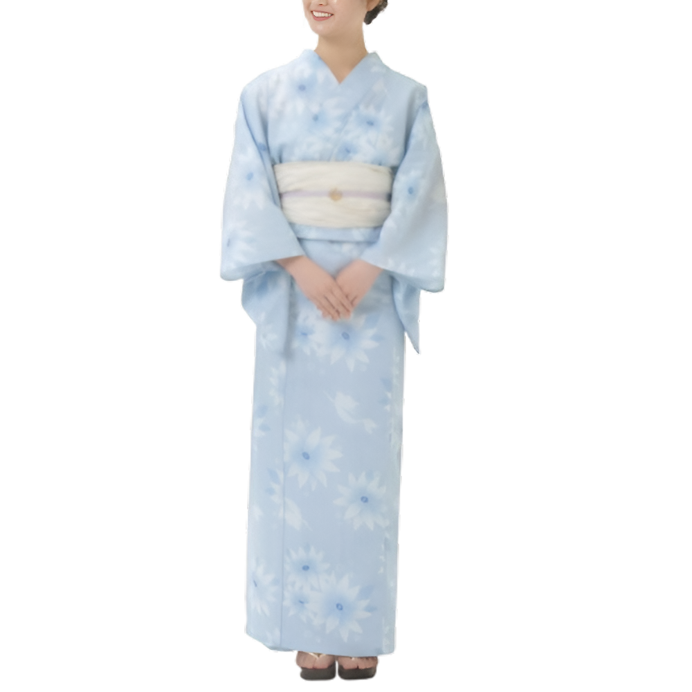 Disney YUKATA Collection – Ariel & Flounder Yukata & Obi Set (Adult Free Size)